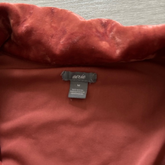 Aerie velvet sleep button up shirt - Picture 2 of 4